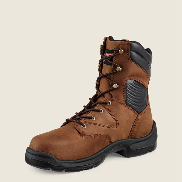 Red Wing Safety Bot Erkek - Flexbond - 8-Inch Toe Metguard - Kahverengi - 10QYVLUXF